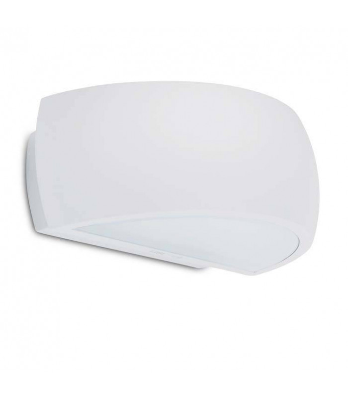1 Light Outdoor Up Down Wall Light White IP65, E27