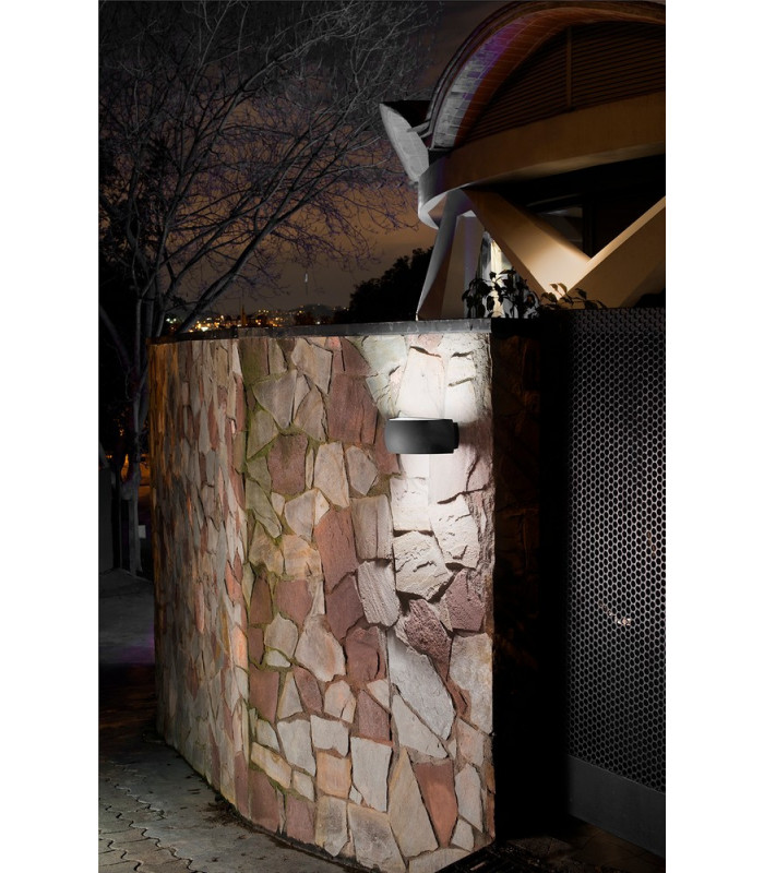 1 Light Outdoor Up Down Wall Light Urban Grey IP65, E27