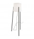 1 Light Adjustable Outdoor Floor Lamp Urban Grey with White Shade IP65, E27