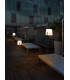 1 Light Adjustable Outdoor Floor Lamp Urban Grey with White Shade IP65, E27