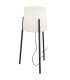 1 Light Adjustable Outdoor Floor Lamp Urban Grey with White Shade IP65, E27