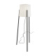 1 Light Adjustable Outdoor Floor Lamp Urban Grey with White Shade IP65, E27