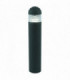 1 Light Outdoor Bollard Light Black with Polycarbonate Diffuser IP65, E27