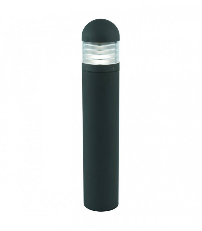 1 Light Outdoor Bollard Light Black with Polycarbonate Diffuser IP65, E27