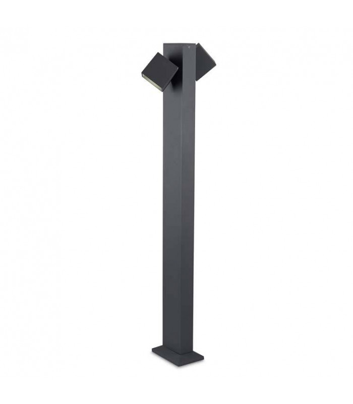 LED 2 Light Outdoor Bollard Light Urban Grey IP65