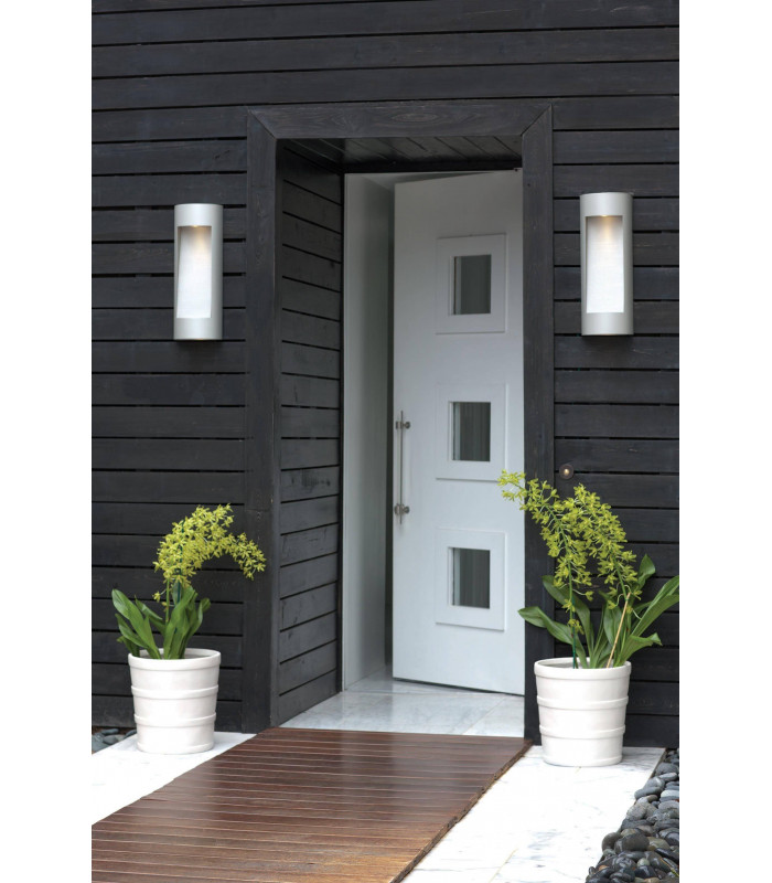 LED 2 Light Outdoor Wall Light Titanium IP44