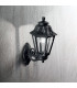 1 Light Outdoor Flush Wall Lantern Black IP44, E27