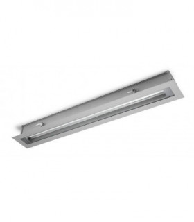 1 Light T5 Recessed Strip Outdoor Ceiling Light Grey IP54