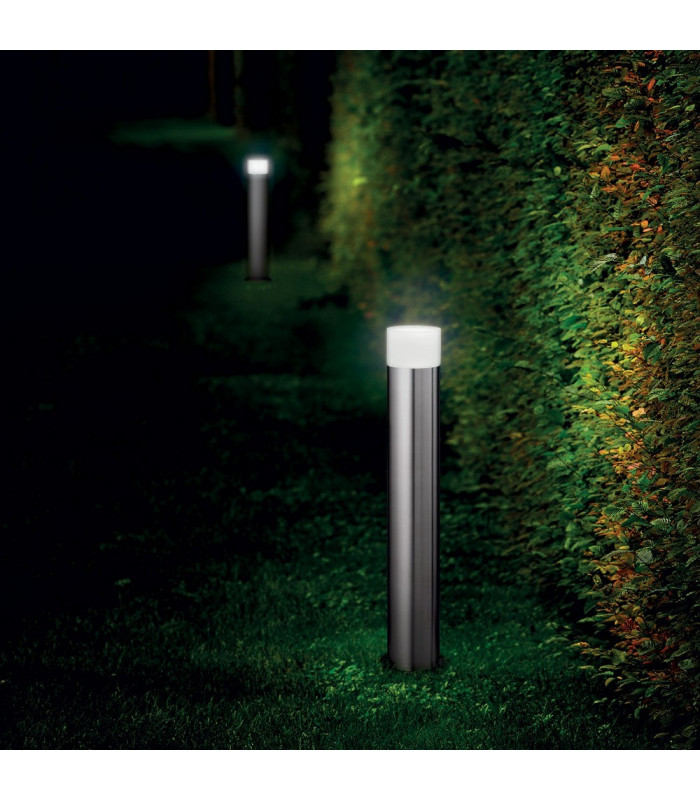 1 Light Outdoor Tall Bollard Steel IP44, GU10