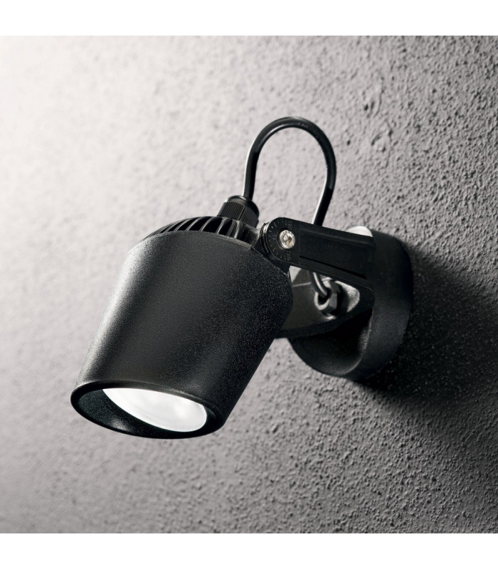 1 Light Outdoor Wall Spotlight Black IP66, GU10