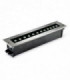 LED 12 Light Recessed Strip Floor Light Stainless Steel Aisi 304 IP67