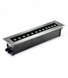 LED 12 Light Recessed Strip Floor Light Stainless Steel Aisi 304 IP67