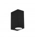 2 Light Outdoor Up Down Wall Light Black IP44, G9