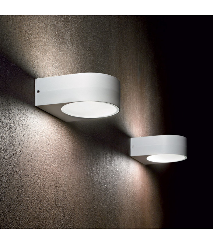1 Light Outdoor Up Down Wall Light White IP55, E27