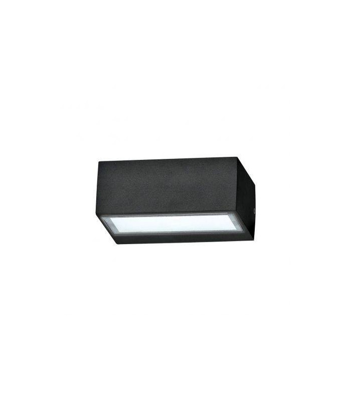 1 Light Outdoor Twin Up Down Wall Light Black IP44, G9