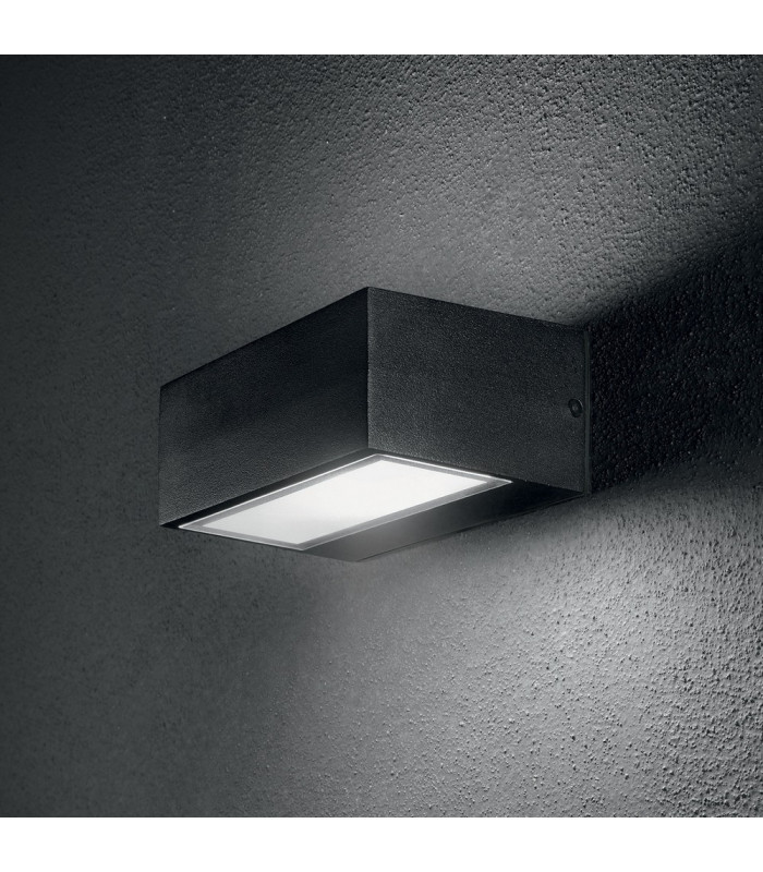 1 Light Outdoor Twin Up Down Wall Light Black IP44, G9