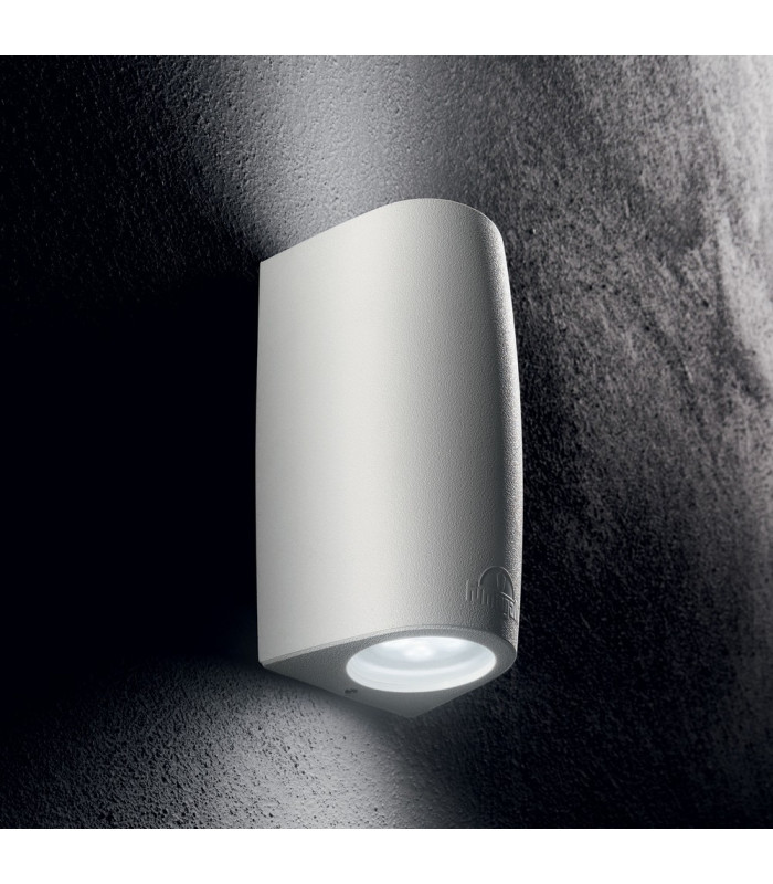LED 2 Light Outdoor Small Up Down Wall Light White IP55, GU10