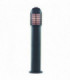 1 Light Outdoor Aluminium Bollard Light Black IP44, E27