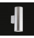 2 Light Outdoor Large Up Down Wall Light Aluminium, Putty IP54, E27