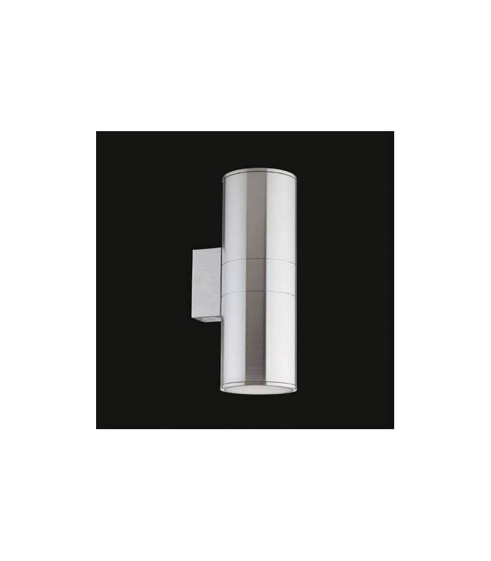2 Light Outdoor Large Up Down Wall Light Aluminium, Putty IP54, E27