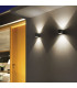 1 Light Outdoor Up Down Wall Light Black, Anthracite IP54, G9