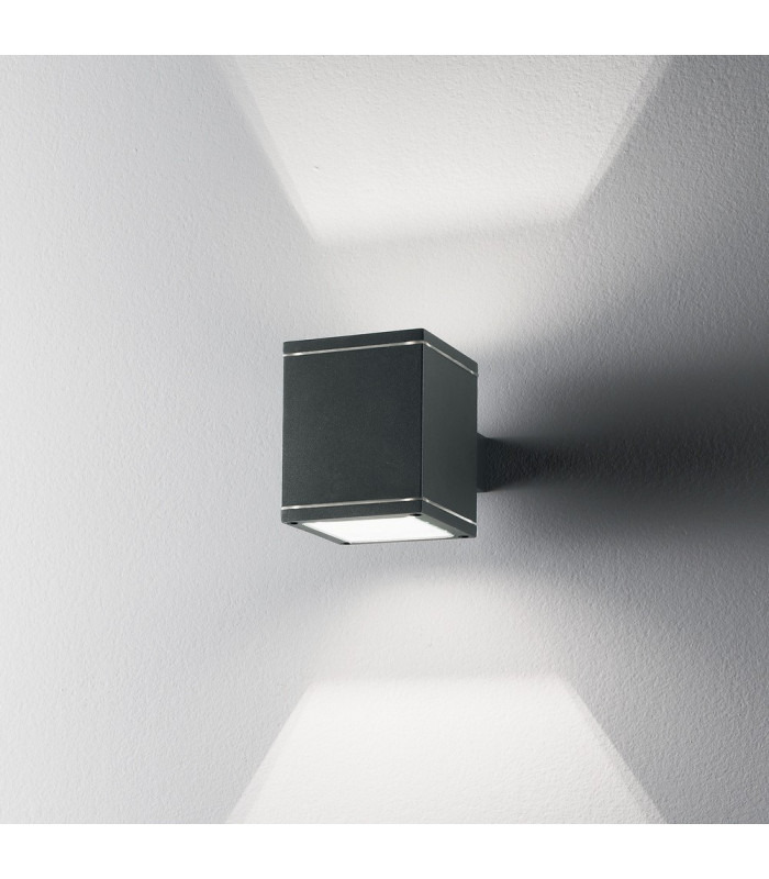 1 Light Outdoor Up Down Wall Light Anthracite, Putty IP44, G9