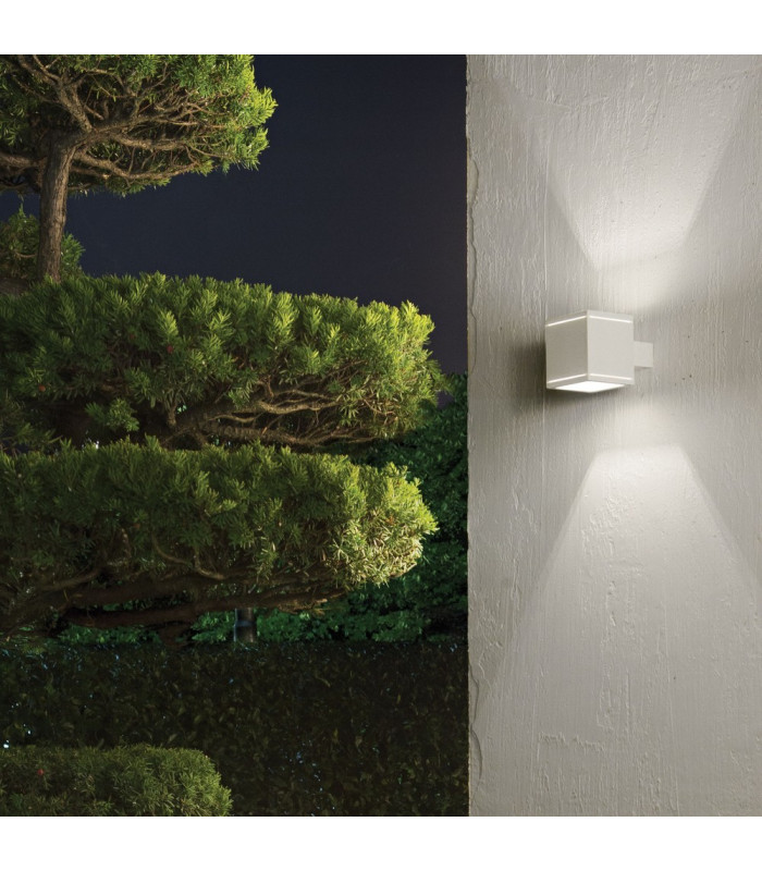 1 Light Outdoor Up Down Wall Light White, Putty IP44, G9