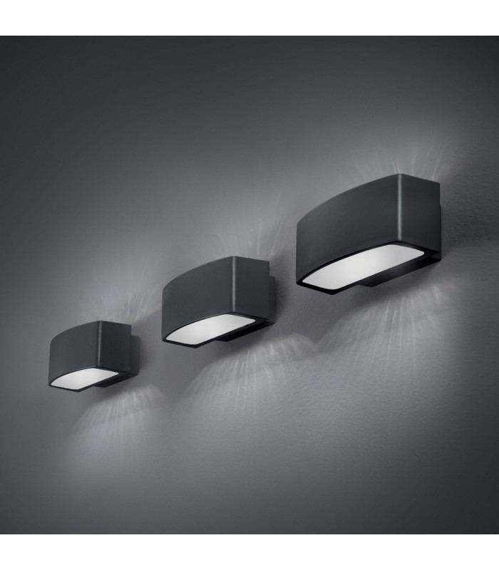 1 Light Outdoor Small Up Down Wall Light, Anthracite IP55, E27