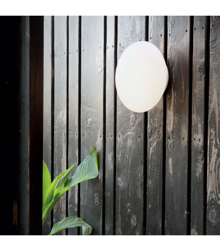LED 1 Light Outdoor Flush Light White IP44, E27
