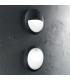 1 Light Half Diffuser Outdoor Flush Wall Light Black IP66, E27