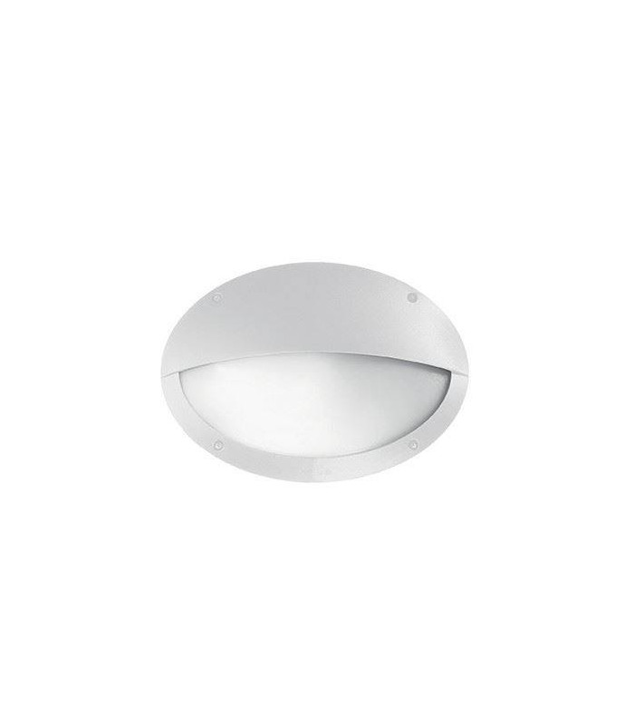1 Light Half Diffuser Outdoor Flush Wall Light White IP66, E27