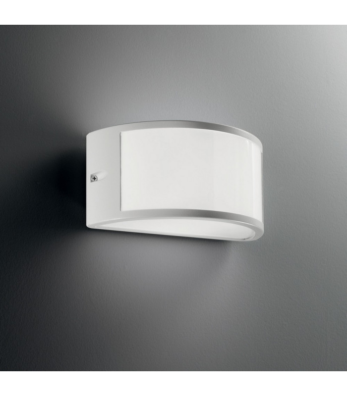 1 Light Outdoor Wall Light White IP44, E27