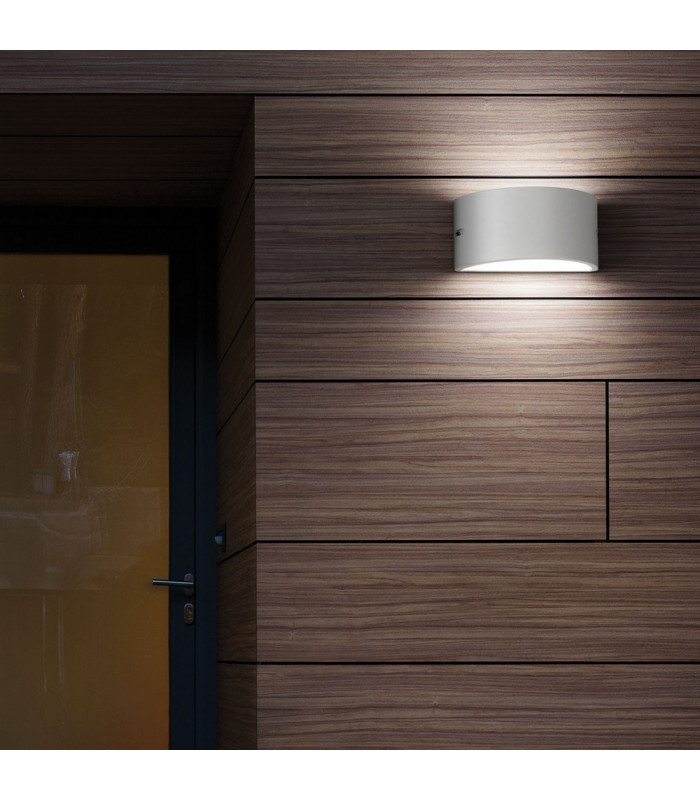 1 Light Outdoor Up Down Wall Light White IP44, E27