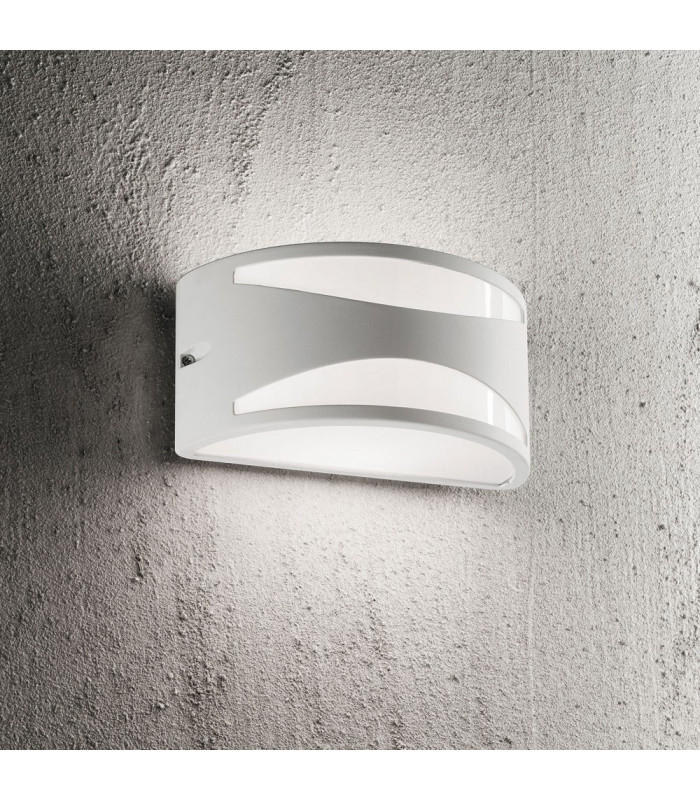 1 Light Outdoor Wall Light White IP44, E27