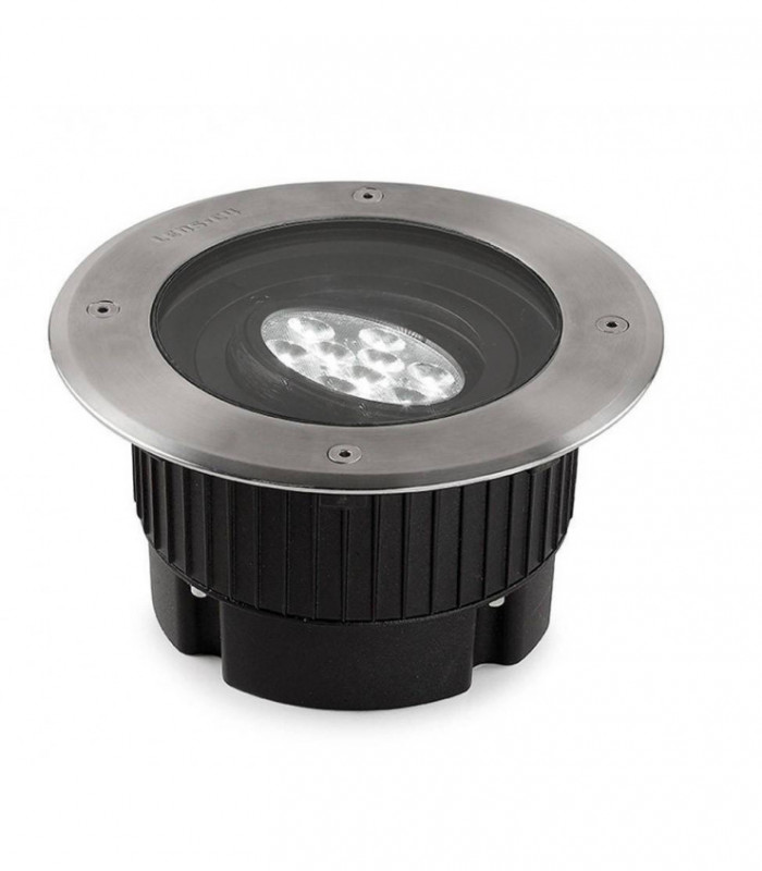 LED 9 Light Round Recessed Floor Light Stainless Steel Aisi 316 IP67