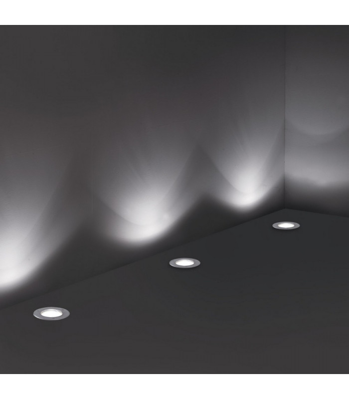 1 Light Small Round Recessed Spotlight Steel IP65, GU10