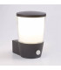 1 Light Outdoor Wall Light Dark Grey with PIR Motion Sensor IP44, E27