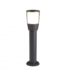 1 Light Small Outdoor Bollard Light Dark Grey IP44, E27