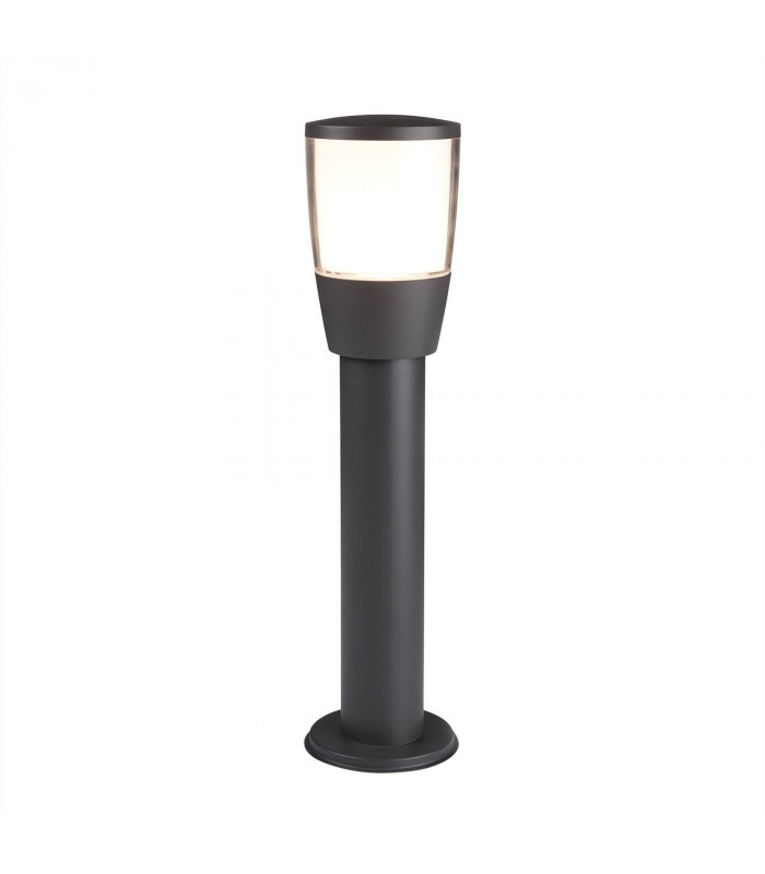 1 Light Small Outdoor Bollard Light Dark Grey IP44, E27