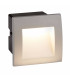 LED Indoor / Outdoor Square Recessed Marker Wall Light Grey IP65