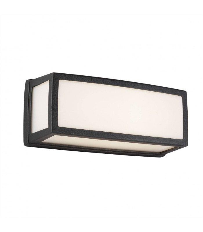 LED Outdoor Small Wall Light Dark Grey with White Diffusers IP44