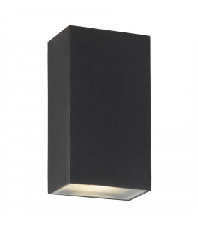 LED 2 Light Outdoor Up Down Wall Light Black IP44