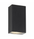 LED 2 Light Outdoor Up Down Wall Light Black IP44