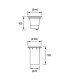 LED 3 Light Recessed Outdoor Ground Light Stainless Steel IP67