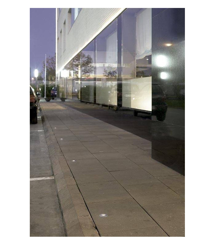 LED 3 Light Recessed Outdoor Ground Light Stainless Steel IP67