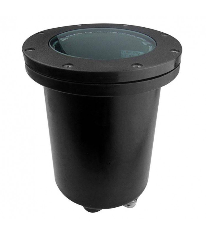 1 Light Round Recessed Outdoor Ground Light Black IP67, E27