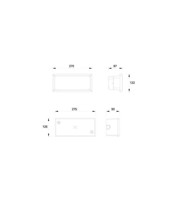 1 Light Outdoor Wall Light Black IP55