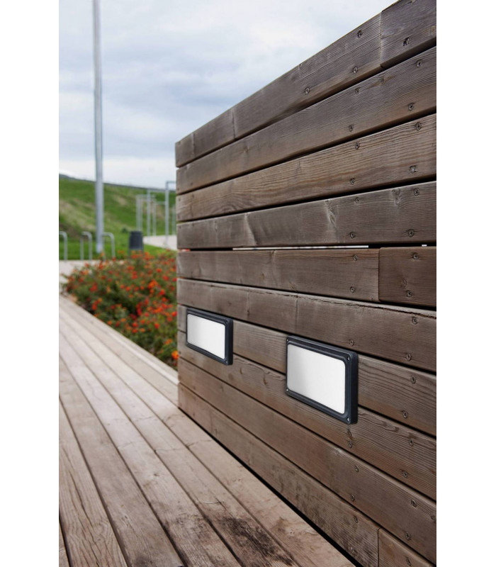 1 Light Outdoor Wall Light Black IP55