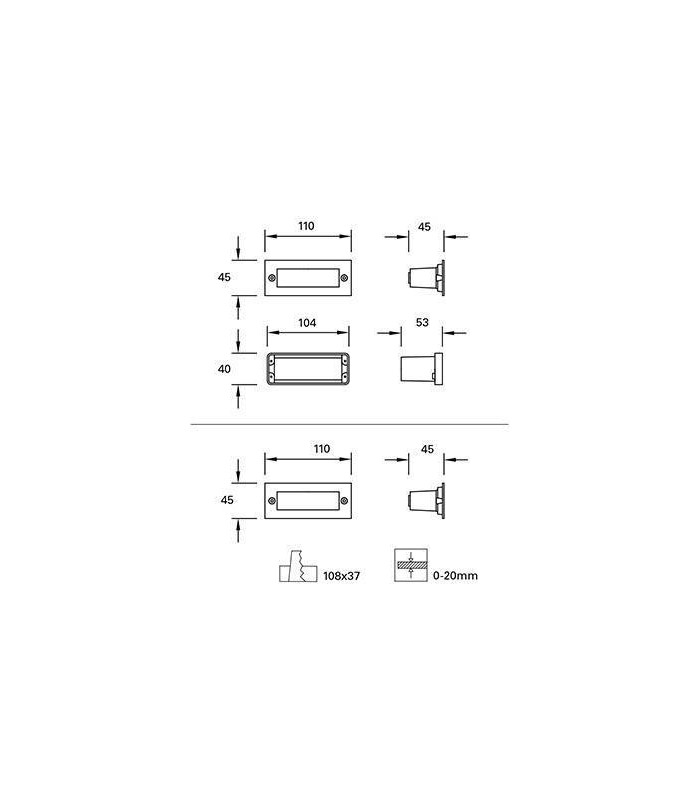LED Outdoor Wall Light Stainless Steel IP54