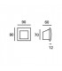 LED Outdoor Square Wall Light Grey IP65